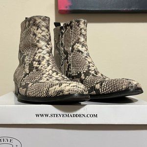 Steve Madden SANTOS-S Natural Snake Boots